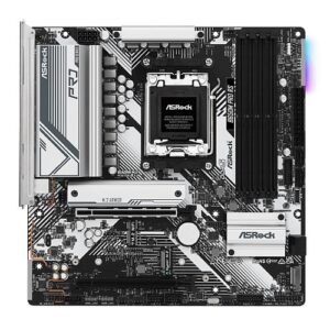 Asrock B650M PRO RS, AMD B650, AM5, Micro ATX, 4 DDR5, HDMI, DP, 2.5G LAN, PCIe4, RGB, 3x M.2