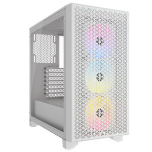 CAA-COR3000DRGB-WH.jpg Corsair 3000D RGB Airflow Gaming Case w/ Glass Window, ATX, 3x AR120 RGB Fans, GPU Cooling, 4-Slot GPU Support, High-Airflow Front, White