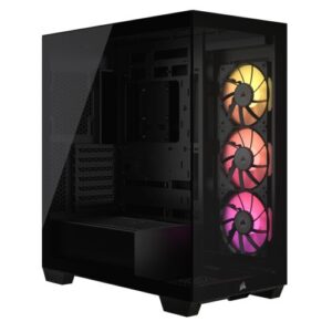 CAA-COR35500XICUELINK-BLK.jpg Corsair iCUE LINK 3500X RGB Gaming Case w/ Glass Side & Front, E-ATX, 3x RGB Fans & iCUE LINK Hub, USB-C, Asus BTF Compatible, Black