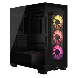 CAA-COR35500XRGB-BLK.jpg Corsair 3500X ARGB Gaming Case w/ Glass Side & Front, E-ATX, 3x ARGB Fans, USB-C, Asus BTF Compatible, Black