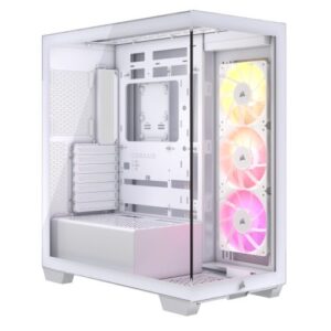 CAA-COR35500XRGB-WH.jpg Corsair 3500X ARGB Gaming Case w/ Glass Side & Front, E-ATX, 3x ARGB Fans, USB-C, Asus BTF Compatible, White