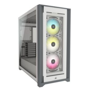 CAA-COR5000X-WH.jpg Corsair iCUE 5000X RGB Gaming Case w/ 4x Tempered Glass Panels, E-ATX, 3 x AirGuide RGB Fans, Lighting Node CORE included, USB-C, White