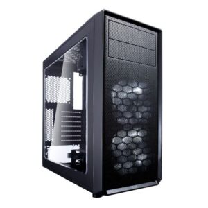 CAA-FRFOGCW.jpg Fractal Design Focus G (Black) Gaming Case w/ Clear Window, ATX, 2 White LED Fans, Kensington Bracket, Filtered Front, Top & Base Air Intakes