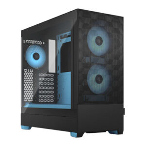 CAA-FRPOPAIRCTGRGB-CY.jpg Fractal Design Pop Air RGB (Cyan Core TG) Gaming Case w/ Clear Glass Window, ATX, Hexagonal Mesh Front, Cyan Interior/Accents, 3 RGB Fans & ARGB Controller