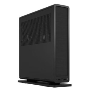 CAI-FRRID.jpg Fractal Design Ridge (Black) SFF Console-Type Case, Mini ITX, Requires SFX/SFX-L PSU, 2 Fans, PCIe 4.0 Riser Card, USB-C, Horizontal/Vertical Orientation