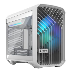 CAI-FRTORNACTGRGB-W.jpg Fractal Design Torrent Nano (Light TG RGB White) Case w/ Light Tint Glass Window, Mini ITX, 1 RGB Fan, ATX PSU & 335mm GPU Support, 280mm Watercooling, RGB Strip, Front Grille, USB-C