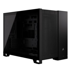 CAM-COR2500D-BLK.jpg Corsair 2500D Airflow Dual Chamber Gaming Case w/ Glass Window, Micro ATX, Fully Mesh Panelling, USB-C, Asus BTF Compatible, Black