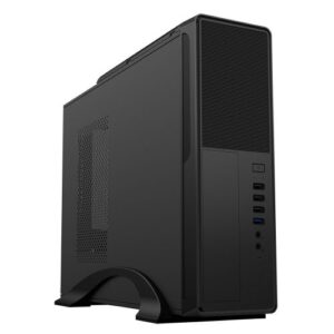 CAM-SPIMT049.jpg CiT S014C Micro ATX Slim Desktop Case, 300W PSU, Mesh Front, 80mm Fan, USB-C, Black