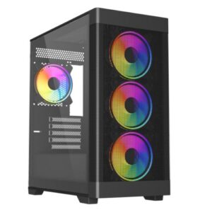 CAM-VIDZEPHYRV2-BLK.jpg VIDA ZEPHYR V2 MATX BLACK ARGB CASE