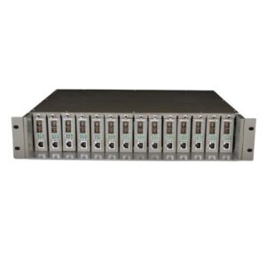 TP-LINK (MC1400) Omada 14-Slot Rackmount Chassis, 14 Bays for up to 14 Media Converters, Hot-Swappable, 2 Fans