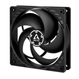 ARCTIC P12 120mm PWM PST CO Case Fan w/ Cable Splitter for Continuous Operation, Black, Fluid Dynamic, 200-1800 RPM