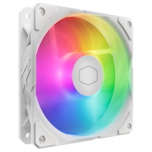 Cooler Master SickleFlow Edge 120 ARGB 120mm PWM Case Fan, Up to 2500 RPM, Loop Dynamic Bearing, White Edition