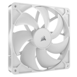 Corsair RS120 PWM 120mm Case Fan, Magnetic Dome Bearing, Daisy-Chain 4-Pin, 2100 RPM, AirGuide Tech, White