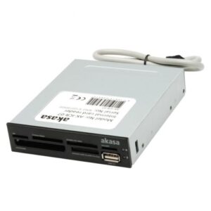 Akasa (AK-ICR-07) Internal Card Reader, 3.5" Bay, 6 Slot w/ USB 2.0 Port, Black & White Panels