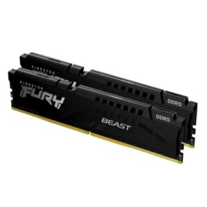 Kingston Fury Beast 32GB Kit (2 x 16GB), DDR5, 6000MHz, CL30, 1.4V, ECC, PMIC, AMD EXPO & Intel XMP 3.0, Black, DIMM Memory