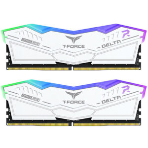 Team T-Force Delta RGB 32GB Kit (2 x 16GB), DDR5, 6000MHz (PC5-48000), CL30, ECC, AMD EXPO & XMP 3.0, PMIC, DIMM Memory, White