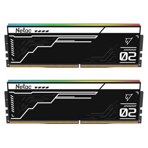 Netac Shadow II RGB Black 32GB Kit (2 x 16GB), DDR5, 6200MHz, CL32, AMD EXPO & Intel XMP 3.0, ECC, PMIC, DIMM Memory