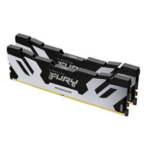 Kingston Fury Renegade 32GB Kit (2 x 16GB), DDR5, 6400MHz, CL32, 1.4V, ECC, XMP 3.0, PMIC, DIMM Memory, Black/Silver