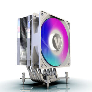 HEATVIDBOREAS-WHT.jpg Vida Boreas White ARGB Heatsink & Fan, Intel/AMD, 2000RPM Hydraulic Fan, 6 Copper Heatpipes, 220W TDP *ARGB and Optional Plain Fans Included*