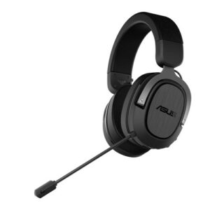 HS-ASTUFGAMINGH3WIRELESS.jpg Asus Gaming H3 Wireless Gaming Headset, USB-C (USB-A Adapter), Boom Mic, Surround Sound, Deep Bass, Fast-cooling Ear Cushions, Gun Metal