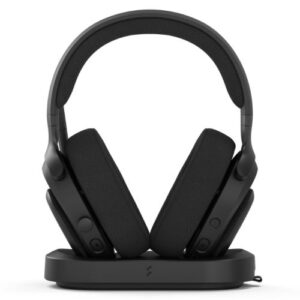 Fractal Design Scape (Dark) Gaming Headset, Wireless/Btooth/USB, Custom-Tuned Drivers, EQ Presets, 40 Hours Battery, Charging Stand, Ambient Lighting
