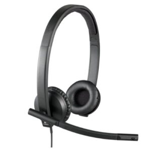 HS-LO570E.jpg Logitech H570E Stereo Headset with Boom Mic, USB, In-Line Controls, Noise & Echo Cancellation, Leatherette Ear Pads