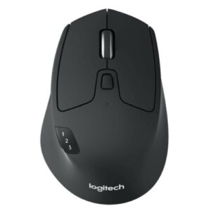 MI-LOM720.jpg Logitech M720 Triathlon Wireless Optical Mouse, Easy Device Switch, 1000 DPI, 8 Buttons, Hyper Fast Scroll, Black