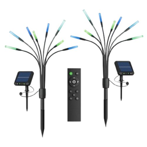 Nanoleaf Solar Garden Lights (2-Sets), RGB Colours & Animated Scenes, Daylight Sensors, IP65, Remote Control