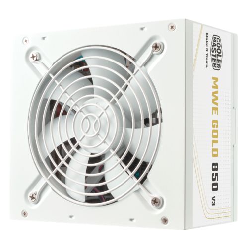 Cooler Master 850W MWE Gold V3 ATX 3.1 PSU, Fully Wired, HDB Bearing Fan, 80+ Gold, White