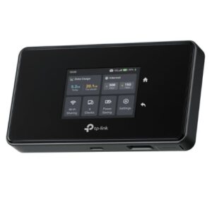 TP-LINK (M8550) 5G Mobile Wi-Fi, 4680mAh Battery, Up to 32 Devices Simultaneously, Tri-Band AXE3600, Touch Screen, Gigabit WAN/LAN
