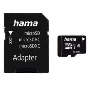 Hama 256GB microSDXC Card with SD Adapter, Class 10 UHS-I, Up to 80MB/s