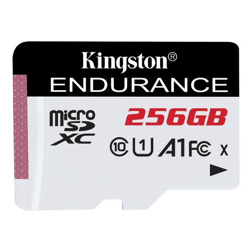 Kingston 256GB High-Endurance microSDXC Card, UHS-I Class 10, U1, 24/7 Recording, Durable, 95MB/s