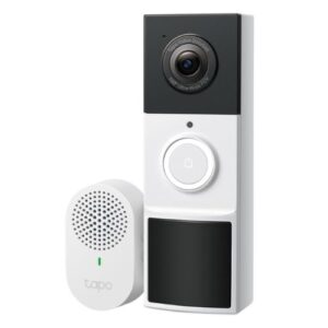 SH-SDVTAPOD210.jpg TP-LINK (TAPO D210) Smart Battery 2K 3MP Video Doorbell Camera w/ Chime, 6-Month Battery, Night Vision, AI Detection & Notification