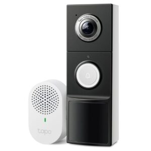 SH-SDVTAPOD235.jpg TP-LINK (TAPO D235) Smart Battery/Wired 2K 5MP Video Doorbell Camera w/ Chime, 7-Month Battery, Night Vision, Ultra-Wide FOV, AI Detection & Notification, Anti-theft