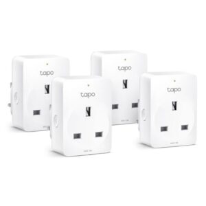 SH-SMARTPLUGTPP110-4PK.jpg TP-LINK (TAPO P110 4-Pack) Mini Smart Wi-Fi Socket, Remote Access, Scheduling, Away Mode, Voice Control, Energy Monitoring