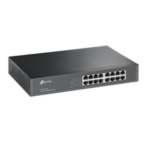 SWI-16TP-STEEL_1.jpg TP-LINK (TL-SF1016DS) 16-Port 10/100Mbps Unmanaged Desktop/Rackmount Switch, 13-inch Steel Case