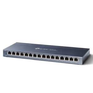 SWI-16TP1000-STEEL.jpg TP-LINK (TL-SG116) 16-Port Gigabit Unmanaged Desktop Switch, Steel Case