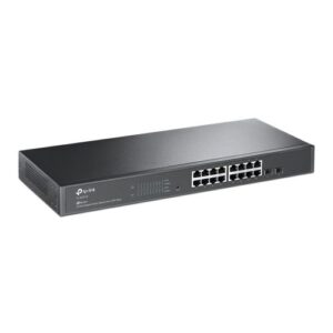 SWI-16TPJET-GB.jpg TP-LINK (SG2218) JetStream 16-Port Gigabit Smart Switch with 2 SFP Slots, L2/L3/L4 QoS, Fanless, Rackmountable