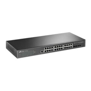 SWI-24TPJETL2X-GB.jpg TP-LINK (SG3428X) JetStream 24-Port Gigabit L2+ Managed Switch with 4 10GE SFP+ Slots, L2+/L3, Fanless, Rackmountable