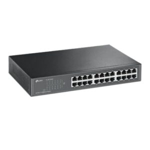 SWI-24TPRACKD_1.jpg TP-LINK (TL-SF1024D) 24-Port 10/100 Unmanaged Desktop/Rackmount Switch, Steel Case