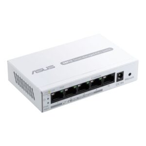 SWI-5AUPOESMA.jpg Asus (ExpertWiFi EBP15) 5-Port Gigabit Smart Managed Switch with 4-Port PoE+, 60W, Centralised Management