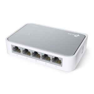 SWI-5TP.jpg TP-LINK (TL-SF1005D V16) 5-Port 10/100Mbps Unmanaged Desktop Switch, Plastic Case