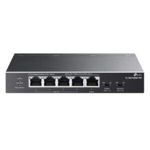 SWI-5TPSMAPOEPL-GB.jpg TP-LINK (TL-SG1005P-PD) 5-Port Gigabit Desktop PoE+ Switch with 1-Port PoE++ In and 4-Port PoE+Out, Long-Range PoE+