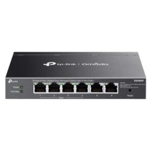 SWI-6TPOMAGBEASYPOE.jpg TP-LINK (ES206GP) Omada 6-Port Gigabit Easy Managed Switch with 4-Port PoE+, 6x GB Ports, Metal Casing