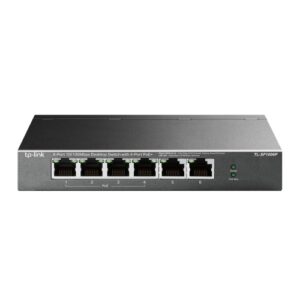 SWI-6TPPOE.jpg TP-LINK (TL-SF1006P) 6-Port 10/100 Unmanaged Desktop Switch, 4 Port PoE+, Steel Case