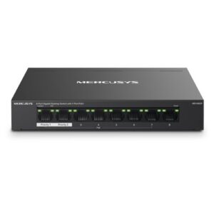 SWI-8MERPOE-GB.jpg Mercusys (MS108GP) 8-Port Gigabit Desktop Switch with 7-Port PoE+, Steel Case