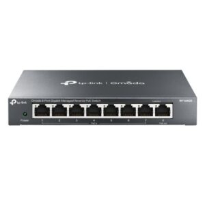 SWI-8TP1000REVPOE_1.jpg TP-LINK (RP108GE) 8-Port Gigabit Managed Reverse PoE Switch, 7 PoE Input & 1 PoE Output, DC Output, Metal Casing