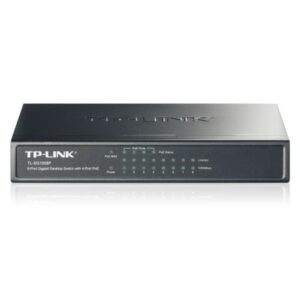 SWI-8TPPOE1000.jpg TP-LINK (TL-SG1008P) 8-Port Gigabit Unmanaged Desktop Switch, 4-Port PoE, Steel Case