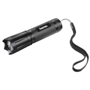 Hama (Classic C-118) 100 Lumen LED Torch, 110m Range, IP54 Splash/Dust Proof, Black