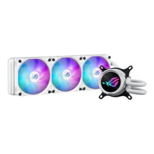 WC-ASLC3360ARGB-W.jpg Asus ROG STRIX LC III 360 ARGB White Liquid CPU Cooler, 360mm, 7th Gen v2 Asetek Pump, ARGB Fans, Rotatable Water Block